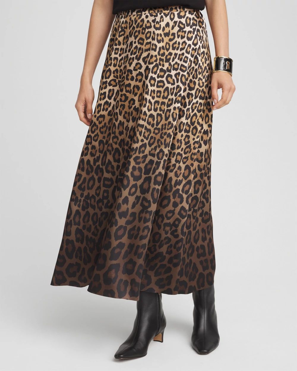 Leopard Stretch Satin Skirt | Chico's